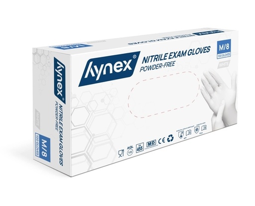 [1396917] Gant Hynex nitrile M blanc 3,5g 100 pièces