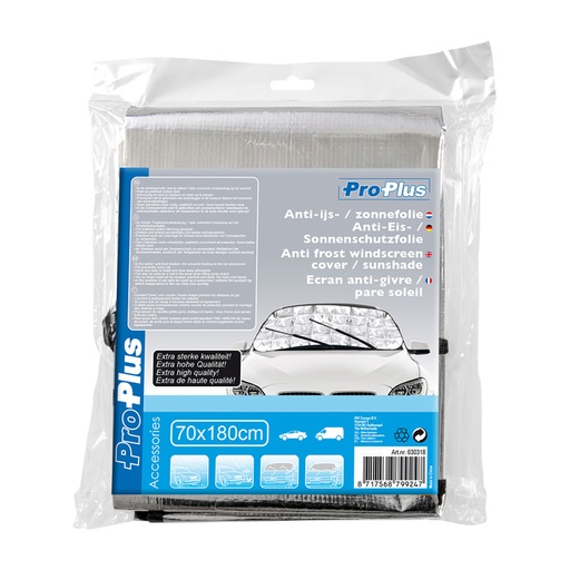 [1391745] Protège pare-brise anti-givre ProPlus 180x70cm argent