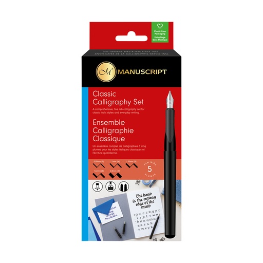 [1387874] Stylo calligraphie Manuscript MC1185 classic 5 pièces