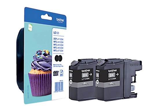 [401833] Inktcartridge Brother LC-123BKBP2 zwart 2x