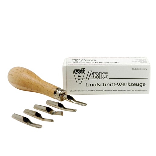 [1387982] Set linogravure Abig 5 pièces + manche