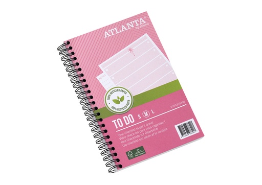 [1397054] Things to do Djois Atlanta recycled papier Tropical 125x195mm 100 vel 70gr roze 2 stuks