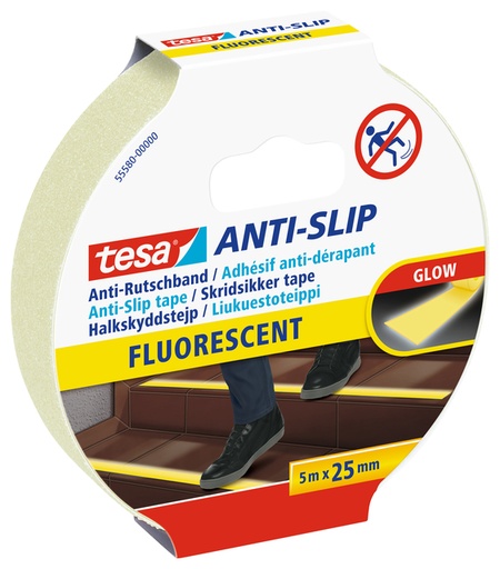 [1396995] Anti-slip tape tesa® 5mx25mm fluoriserend