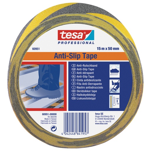 [1396965] Antisliptape tesa® Professional 60951 50mmx15m zwart/geel