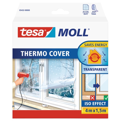 [1397033] Film survitrage tesa Moll® Thermo Cover pour fenêtres 4x1,5m transparent