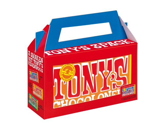 Chocolade Tony''s Chocolonely  Rainbowpack Classic 3 repen à 180gr