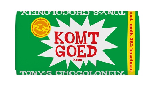 [1391602] Chocolat Tony''s Chocolonely barre 180g lait nougat "Blij met jou"