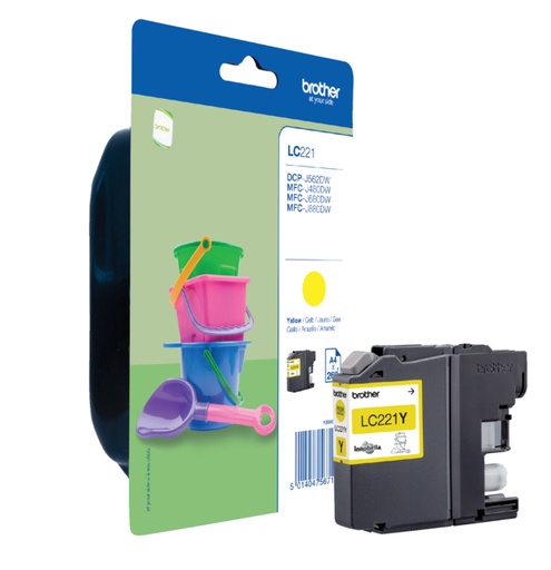 [404707] Inktcartridge Brother LC-221Y geel