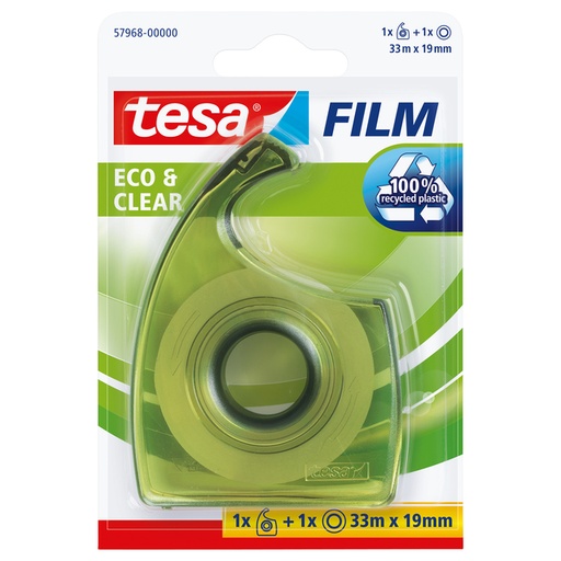 [1397039] Dérouleur ruban adhésif tesa Film® Eco&Clear 33mx19mm transparent blister