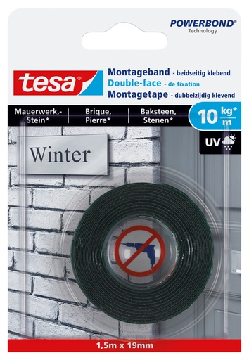 [1397011] Montagetape tesa® Powerbond baksteen dubbelzijdig 1,5mx19mm