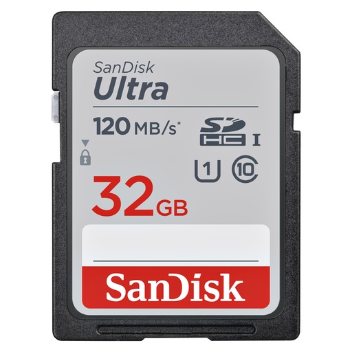 [1397060] Carte mémoire Sandisk SDHC Ultra 32Go Class 10/UHS-I/120Mo/s)