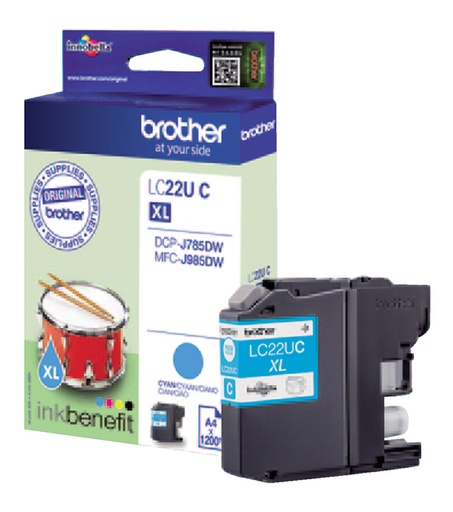 [405367] Cartouche d'encre Brother LC-22UC bleu