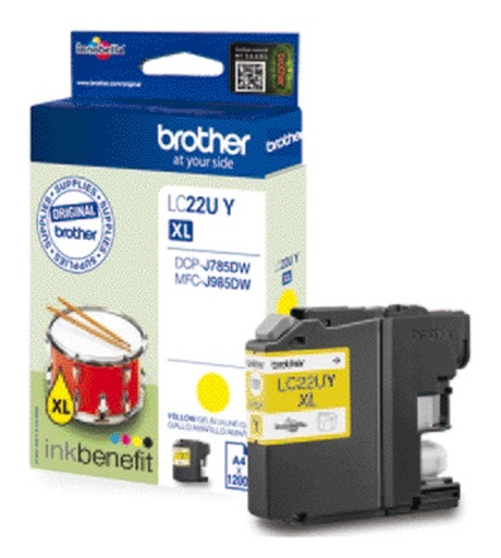 [405369] Inktcartridge Brother LC-22UY geel