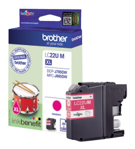 [405368] Inktcartridge Brother LC-22UM rood