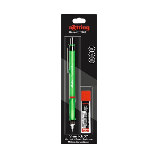 [1396777] Vulpotlood rOtring Visuclick 2B 0.7mm assorti