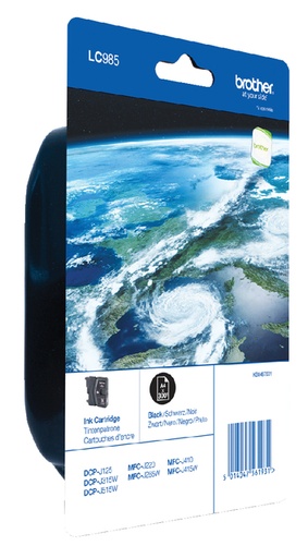 [411444] Cartouche d’encre Brother LC-985BKBP noir