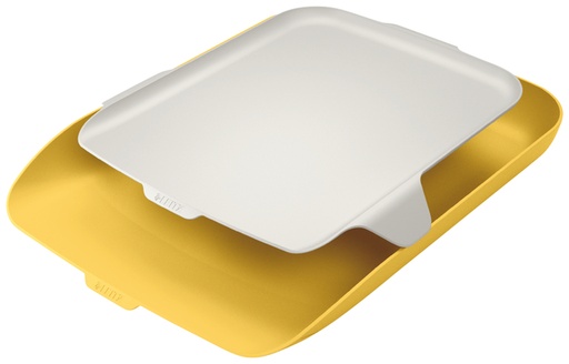 [1397869] Corbeille à courrier Leitz Cosy avec organiseur de bureau jaune