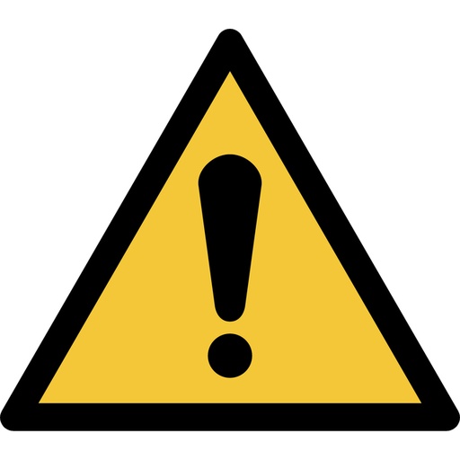 [1398484] Pictogram bordje Djois Algemene waarschuwing 200x176mm  Geel