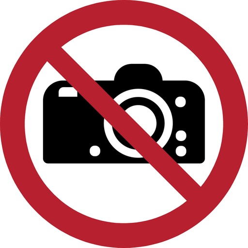 [1398498] Pictogramme Djois Interdiction de photographier ø200mm rouge