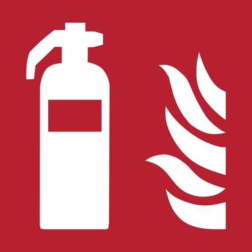 [1398507] Pictogram bordje Djois Brandblusser 200x200mm rood
