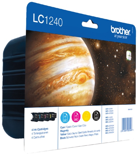 [411095] Inktcartridge Brother LC-1240VALBP zwart + 3 kleuren