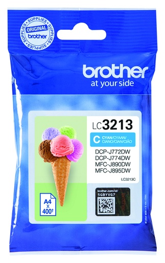 [405308] Inktcartridge Brother LC-3213C blauw