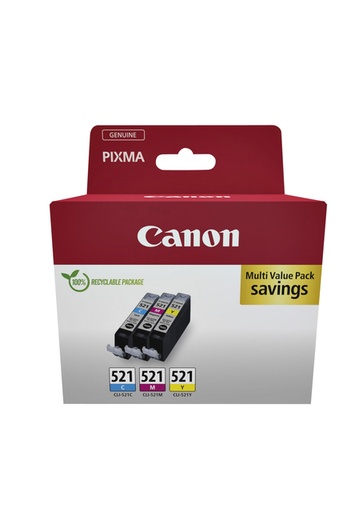 [411259] Inktcartridge Canon CLI-521 3 kleuren