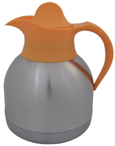 [890333] Pot isotherme à thé IEZZY 1 litre inox couvercle jaune