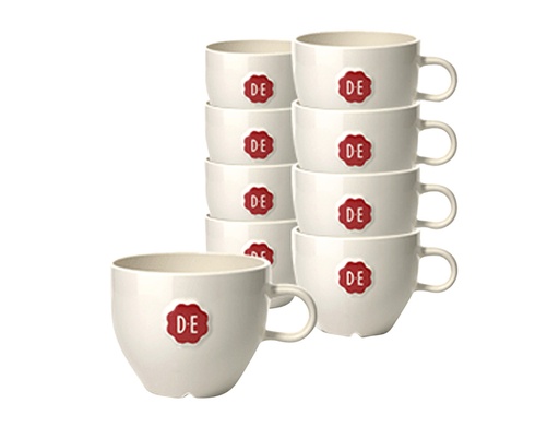 [891682] Tasse Douwe Egberts cappuccino 180ml blanc 12 pièces
