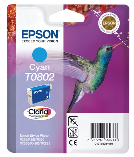 [412079] Cartouche d’encre Epson T0802 bleu