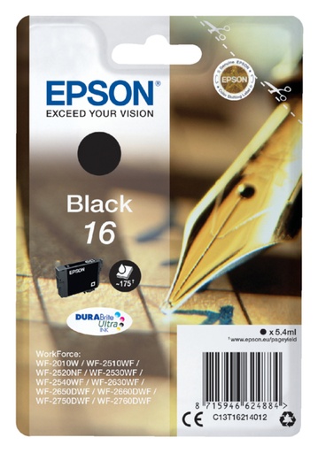 [402500] Cartouche d’encre Epson 16 T1621 noir