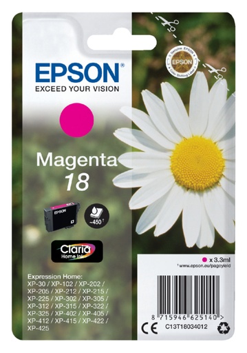 [402512] Inktcartridge Epson 18 T1803 rood