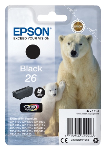 [402520] Inktcartridge Epson 26 T2601 zwart