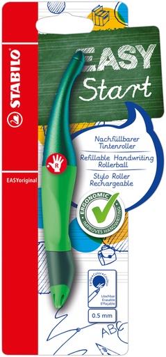 [1400198] Rollerpen STABILO Easyoriginal rechtshandig holograph edition medium groen blister à 1 stuk