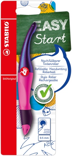 [1400200] Rollerpen STABILO Easyoriginal rechtshandig holograph edition medium magenta blister à 1 stuk