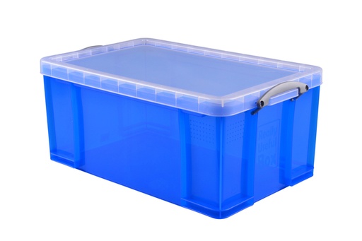 [1400243] Boîte de rangement Really Useful 64 litres 710x440x310mm transparent bleu