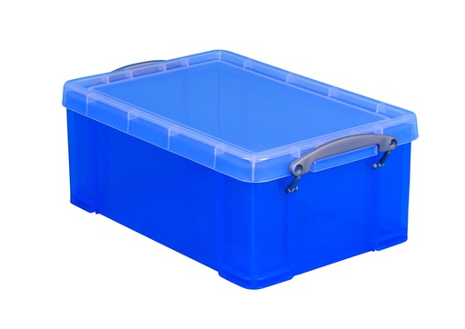 [1400252] Boîte de rangement Really Useful 9 litres 395x210x140mm transparent bleu