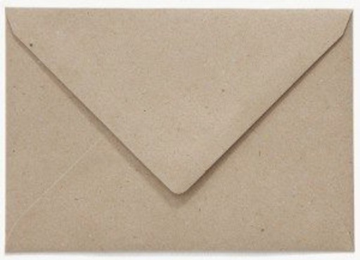 [1397936] Envelop Papicolor EA5 156x220mm recycled fluting kraft grijs pak à 6 stuks