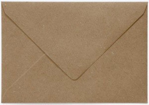 [1397939] Envelop Papicolor EA5 156x220mm recycled kraft bruin pak à 6 stuks
