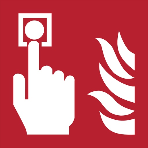 [1398489] Pictogramme Djois Détecteur d''incendie 200x200mm rouge