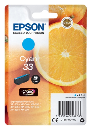 [402550] Cartouche d’encre Epson 33 T3341 bleu