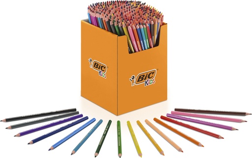 [1399089] Crayon de couleur BIC Kids Evolution ECOlutions assorti boîte scolaire 288 pièces