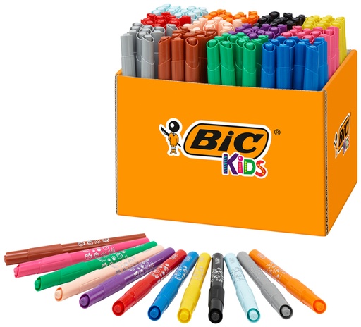 [1399092] Kleurstiften BicKids visacolor ecolutions XL ass schoolbox à 144 stuks