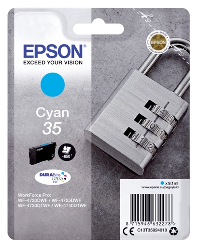 [402696] Cartouche d'encre Epson 35 T3582 bleu