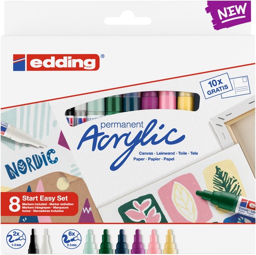 [1399161] Acrylmarker edding starterskit klein Scandinavisch