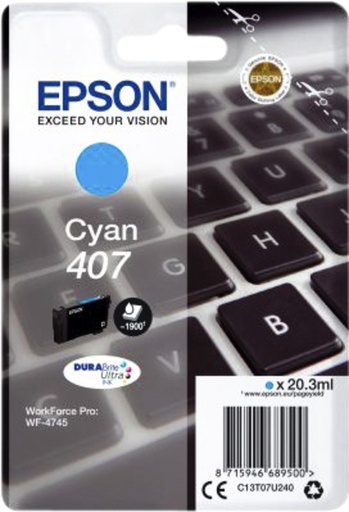 [1399717] Cartouche d''encre Epson 407 T07U240 bleu