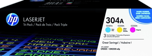[412306] Cartouche toner HP CF372AM 304A 3 couleurs