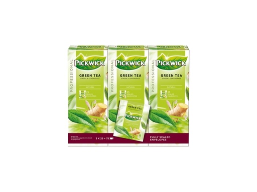 [1400544] Thé vert Pickwick Ginger Lemon 25x 2g