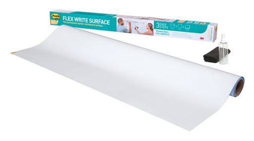 [1400415] Film tableau blanc Post-it Super Sticky Flex Write Surface 121,9x243,8cm blanc