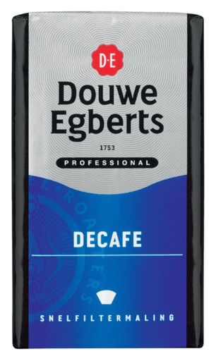 [891723] Koffie Douwe Egberts snelfiltermaling decafe 250gr